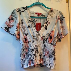 Guess Floral Cinch Top